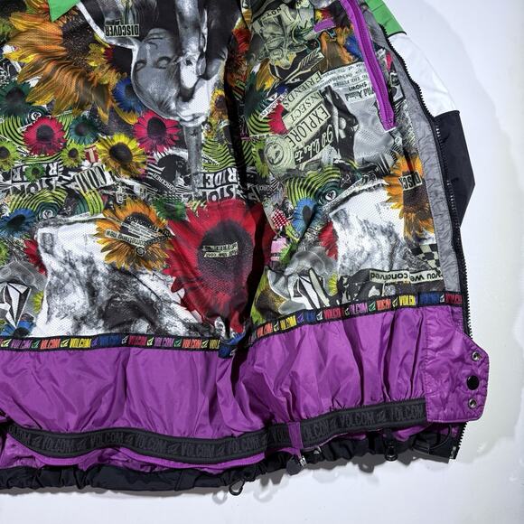 Volcom Nimbus Snowboard Ski Green White Black Blast Jacket Men M Hooded G065008 - Picture 8 of 16